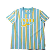 PUMA DOWNTOWN STRIPE SS TEE MILKY BLUE 596038-45画像