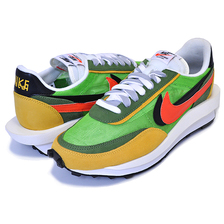 NIKE LDWAFFLE/SACAI green gusto/safety org BV0073-300画像