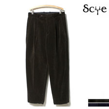 Scye Cotton Corduroy Wide Tapered Trousers 1119-83043画像