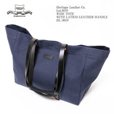 Heritage Leather Co. Lot.9010 WIDE TOTE WITH LATIGO LEATHER HANDLE HL-9010画像