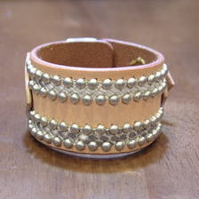 THE FLAT HEAD ISW-02 レザースタッズバンド画像