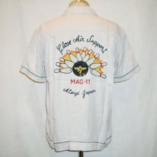 THE FLAT HEAD BLACKMINT BOWLINGSHIRT BRC-18W MAG-11画像