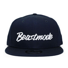 NEW ERA BEASTMODE SCRIPT SHIELD SNAPBACK NAVY NEBSM002画像