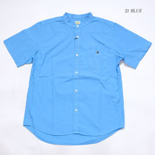 BARNS BROAD BAND COLLAR HALF SLEEVE SHIRT BR-7447B画像