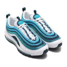 NIKE AIR MAX 97 SE WHITE/SPRT TEAL-NGHTSHD-BL FRY AQ4126-100画像