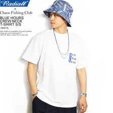 RADIALL &times; CHAOS FINSHING CLUB BLUE HOURS CREW NECK T-SHIRT S/S -WHITE- RA19SSS-JW002画像