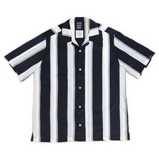 APPLEBUM Wide Stripe Aloha Shirt NAVY画像
