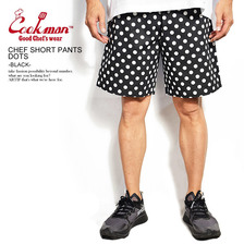 COOKMAN CHEF SHORT PANTS DOTS -BLACK- 231-83842画像