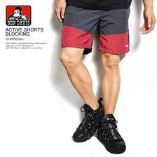 BEN DAVIS ACTIVE SHORTS BLOCKING -CHARCOAL- G-9580052画像