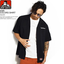 BEN DAVIS EMB COLORS SHIRT -BLACK- G-9580034画像
