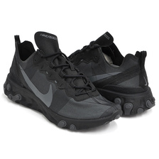 NIKE REACT ELEMENT 55 BLACK / DARK GREY BQ6166-008画像