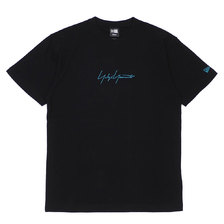 Yohji Yamamoto &times; NEW ERA 19SS S/S Cotton Tee BLACKxTURQUOISE BLUE画像