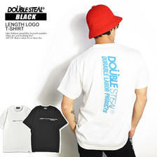 DOUBLE STEALL BLACK LENGTH LOGO T-SHIRT 993-15209画像