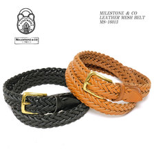 MILESTONE & CO LEATHER MESH BELT MS-16013画像
