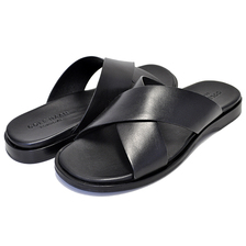COLE HAAN GOLDWYN 2.0 CRISSCROSS SANDAL black smooth C30535画像