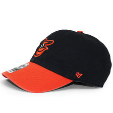 '47 Brand BALTIMORE ORIOLES CLEAN UP STRAPBACK CAP BLACK ORANGE B-RGW03GWS-RA画像
