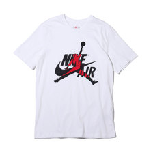NIKE M J JM CLASSICS SS CREW WHITE/GYM RED BV5905-100画像