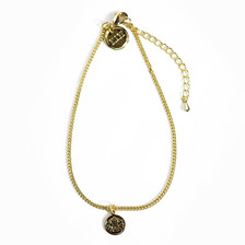 DOUBLE STEAL BLACK COIN/STUDS ANKLET 493-90207画像