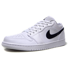 NIKE AIR JORDAN 1 LOW WHITE/OBSIDIAN-WHITE/BLANC/BLANC/OBSIDIENNE 553558-114画像