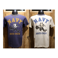 TOYS McCOY MILITARY TEE FELIX THE CAT NAVY DECK CREW TMC1938画像