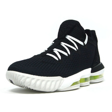 NIKE LEBRON XVI LOW BLACK/BLACK/SUMMIT WHITE/VOLT CI2668-004画像