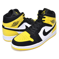 NIKE AIR JORDAN 1 MID SE "YELLOW TOE" black/black-tour yellow-white 852542-071画像
