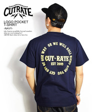 CUTRATE LOGO POCKET T-SHIRT -NAVY-画像