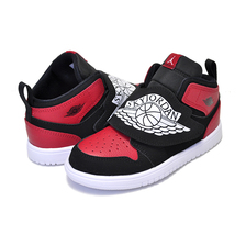 NIKE SKY JORDAN 1(TD) blk/wht-gym red BQ7196-001画像