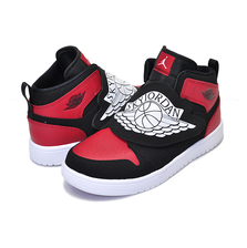 NIKE SKY JORDAN 1(PS) black/white-gym red BQ7197-001画像