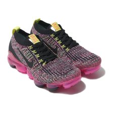 NIKE W AIR VAPORMAX FLYKNIT 3 BLACK/BLACK-PINK BLAST-HYPER TURQ AJ6910-006画像