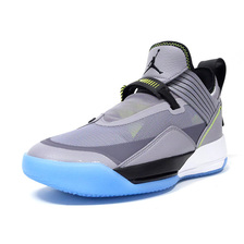 NIKE AIR JORDAN XXXIII SE PF CEMENT GREY/BLACK-SAIL-VOLT/GRIS CIMENT/VOILE/VOLT/NOIR CD9561-007画像