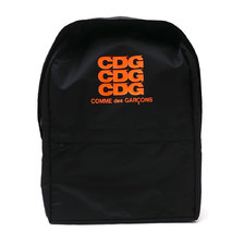 CDG COMME des GARCONS FLUORESCENT LOGO BACK PACK BLACKxORANGE画像