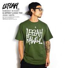 LEFLAH G-SPRAY LOGO TEE -KHAKI/WHITE-画像