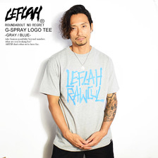 LEFLAH G-SPRAY LOGO TEE -GRAY/BLUE-画像