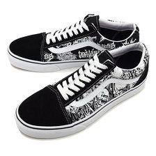 VANS OLD SKOOL FORGOTTEN BONES BLACK VN0A4BV5V8V画像