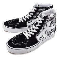 VANS SK8-HI FORGOTTEN BONES BLACK VN0A4BV6V8V画像