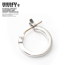 VIVIFY K18GOLDPOST SQUARELINE HOOP PIERCE(S) VFP-251画像