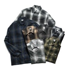 CALTOP #2000LS オンブレ チェック 長袖 フランネル シャツ画像