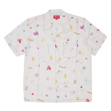 Supreme 19SS Deep Space Rayon S/S Shirt WHITE画像
