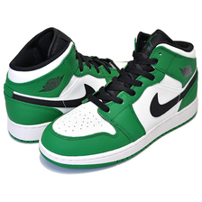 NIKE AIR JORDAN 1 MID SE(GS) pine green/black-sail BQ6931-301画像