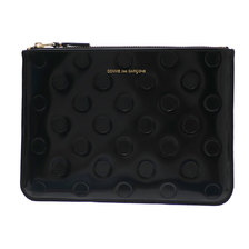 COMME des GARCONS POLKA DOTS EMBOSSED Pouch BLACK画像