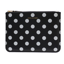 COMME des GARCONS POLKA DOTS PRINTED Pouch BLACK画像
