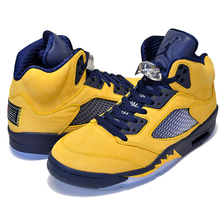 NIKE AIR JORDAN 5 RETRO SE MICHIGAN amarillo/college navy-amarillo CQ9541-704画像
