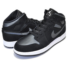 NIKE AIR JORDAN 1 MID SE(GS) black/anthracite-white BQ6931-012画像