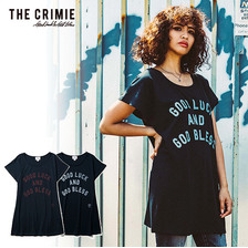 CRIMIE WOMEN MINI ONE PIECE T SHIRT CR02-01K5-TP01画像