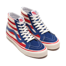 VANS SK8-HI 38 DX ANAHEIM FACTORY OG RED STRIPES/OG BLUE CHECK VN0A38GFXKI画像