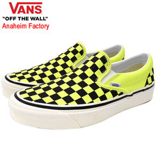 VANS Classic Slip-On 98 DX OG Yellow Neon/Checkerboard Anaheim Factory VN0A3JEXV9O画像