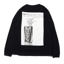 COCA-COLA BILLIONAIRE BOYS CLUB x ATMOS LAB BP CAN LS TEE BLACK BBC-COLA04画像