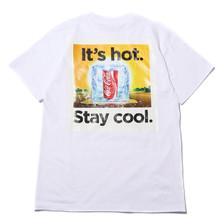COCA-COLA BILLIONAIRE BOYS CLUB x ATMOS LAB IT'S HOT TEE WHITE BBC-COLA01画像