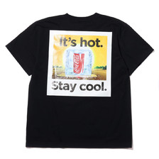 COCA-COLA BILLIONAIRE BOYS CLUB &times; ATMOS LAB IT'S HOT TEE BLACK BBC-COLA01画像